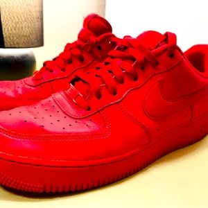 Red Nike Air Force One Low Sz. 11